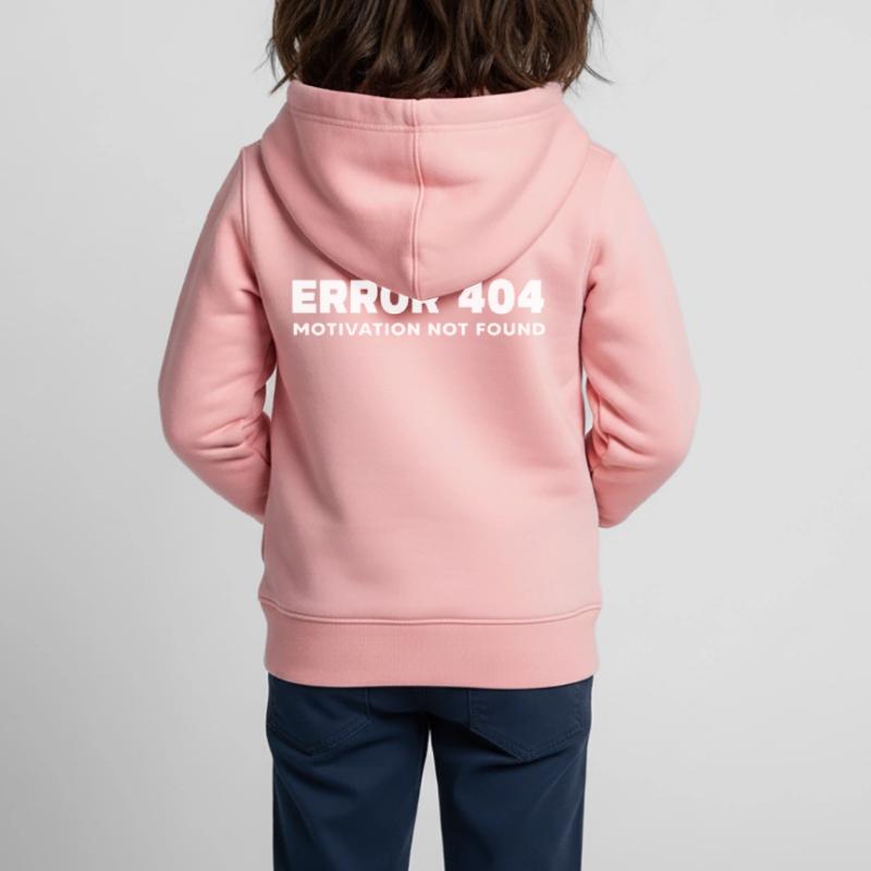 nerd coder server download error 404 Kids Premium Organic Zip-up Hoodie