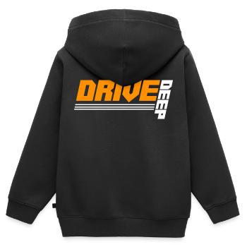 Tiefergelegt Tuning Auto - Kinder Premium Organic Zip Hoodie - Schwarz - Hinten - AI Model Kid Male (0cm)