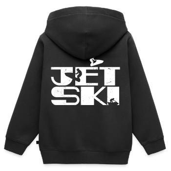 Jetski - Kinder Premium Organic Zip Hoodie - Schwarz - Hinten - AI Model Kid Male (0cm)
