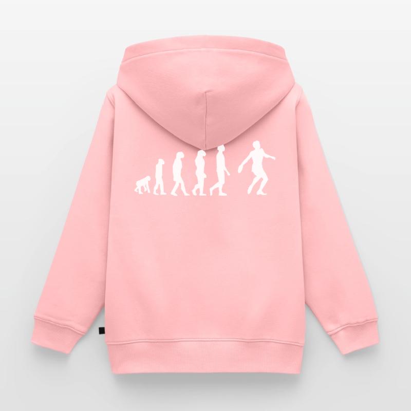 Discus Throw Evolution Kids Premium Organic Zip-up Hoodie