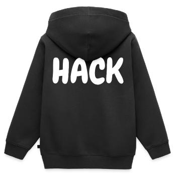 Hackfleisch Hack Karneval Kostüm Geschenk - Kinder Premium Organic Zip Hoodie - Schwarz - Hinten - AI Model Kid Male (0cm)