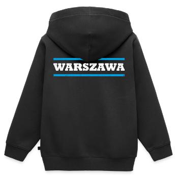 Warschau - Kinder Premium Organic Zip Hoodie - Schwarz - Hinten - AI Model Kid Male (0cm)
