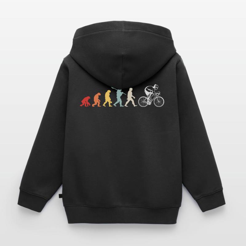 Evolution du cyclisme Sweat Premium à capuche zippé enfant bio