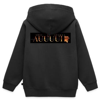 SPARTA - Kinder Premium Organic Zip Hoodie - Schwarz - Hinten - AI Model Kid Male (0cm)