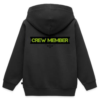 membre d’équipage - Sweat Premium à capuche zippé enfant bio - noir - Dos - AI Model Kid Male (0cm)