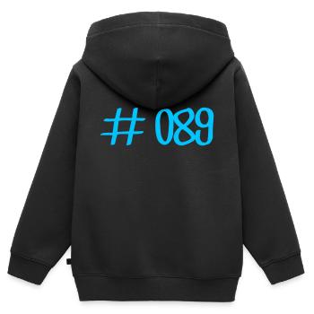 #089 - 089 Vorwahl München Telefon telefonieren - Kinder Premium Organic Zip Hoodie - Schwarz - Hinten - AI Model Kid Male (0cm)