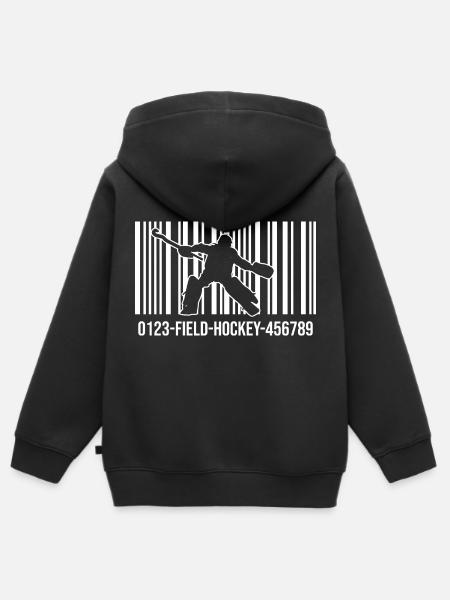 Hockey Field Hockey Hockey Goalie Hockey code - Kids Premium Organic Zip-up Hoodie - black