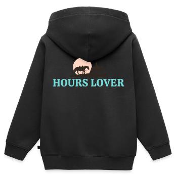 Pferdefreunde - Reiten - Reiter - Kinder Premium Organic Zip Hoodie - Schwarz - Hinten - AI Model Kid Male (0cm)