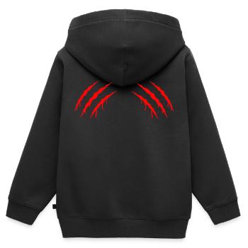 Claws 2 - Kids Premium Organic Zip-up Hoodie - black - Back - AI Model Kid Male (0cm)
