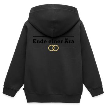 Baccalauréat - Sweat Premium à capuche zippé enfant bio - noir - Dos - AI Model Kid Male (0cm)