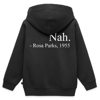 ROSA PARKS - Kids Premium Organic Zip-up Hoodie - black - Back - AI Model Kid Male (0cm)