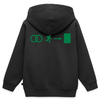 Hochzeit - Junggeselle - Kinder Premium Organic Zip Hoodie - Schwarz - Hinten - AI Model Kid Male (0cm)