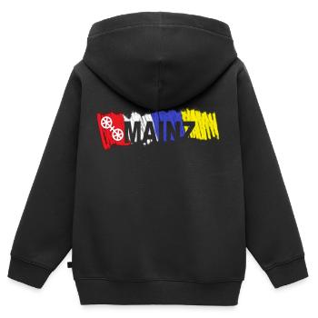 MAYENCE 4FB - Sweat Premium à capuche zippé enfant bio - noir - Dos - AI Model Kid Male (0cm)