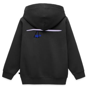 Drachenflieger - Kinder Premium Organic Zip Hoodie - Schwarz - Hinten - AI Model Kid Male (0cm)