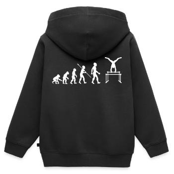 Evolution Gymnastique Gymnastique Gymnastique Sport - Sweat Premium à capuche zippé enfant bio - noir - Dos - AI Model Kid Male (0cm)