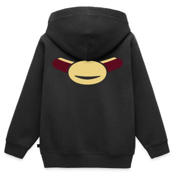 Saucisse - Sweat Premium à capuche zippé enfant bio - noir - Dos - AI Model Kid Male (0cm)