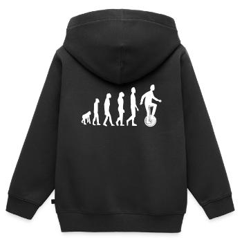 Monocycle Monocycle Evolution - Sweat Premium à capuche zippé enfant bio - noir - Dos - AI Model Kid Male (0cm)