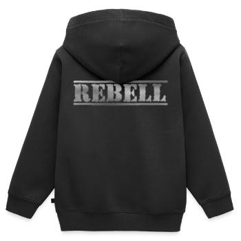 Rebell rebell Club Party Luxus Einzelgänger Cool - Kinder Premium Organic Zip Hoodie - Schwarz - Hinten - AI Model Kid Male (0cm)