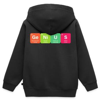 Genius Periodensystem Element - Kinder Premium Organic Zip Hoodie - Schwarz - Hinten - AI Model Kid Male (0cm)
