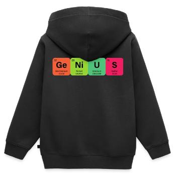 Genius Periodensystem Element - Kinder Premium Organic Zip Hoodie - Schwarz - Hinten - AI Model Kid Male (0cm)
