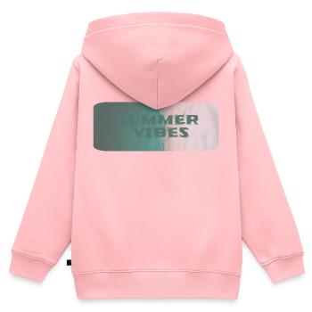 I love clothes /Summer vibes - Kinder Premium Organic Zip Hoodie - Rosa - Hinten - AI Model Kid Female (0cm)