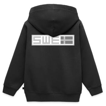 Schwedische Taktik - Kinder Premium Organic Zip Hoodie - Schwarz - Hinten - AI Model Kid Male (0cm)