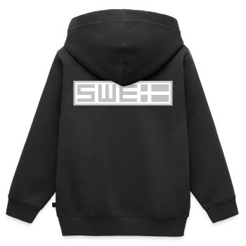 Schwedische Taktik - Kinder Premium Organic Zip Hoodie - Schwarz - Hinten - AI Model Kid Male (0cm)