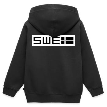 Schwedische Taktik - Kinder Premium Organic Zip Hoodie - Schwarz - Hinten - AI Model Kid Male (0cm)