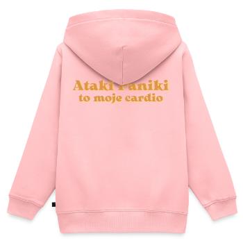 Panikattacken sind mein Cardio | Psychologie |Therapie - Kinder Premium Organic Zip Hoodie - Rosa - Hinten - AI Model Kid Female (0cm)
