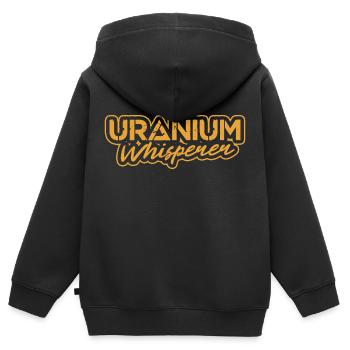 Chuchoteur d’uranium | Énergie nucléaire - Sweat Premium à capuche zippé enfant bio - noir - Dos - AI Model Kid Male (0cm)