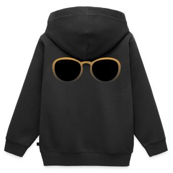Sonnenbrille 2509 B gold - Kinder Premium Organic Zip Hoodie - Schwarz - Hinten - AI Model Kid Male (0cm)
