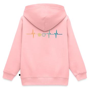 Optiker Herzschlag - Geschenkidee zum Augenarzt - Kinder Premium Organic Zip Hoodie - Rosa - Hinten - AI Model Kid Female (0cm)
