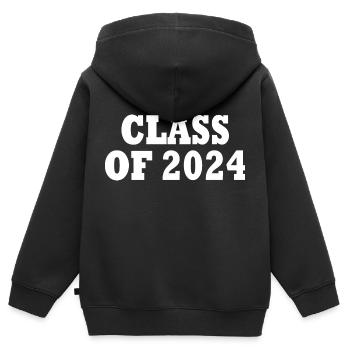 Class of 2024 - Kids Premium Organic Zip-up Hoodie - black - Back - AI Model Kid Male (0cm)
