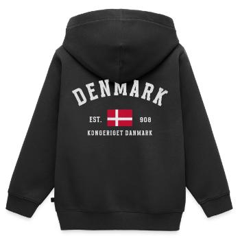 Dänemark Est 908 Vintage - Kinder Premium Organic Zip Hoodie - Schwarz - Hinten - AI Model Kid Male (0cm)