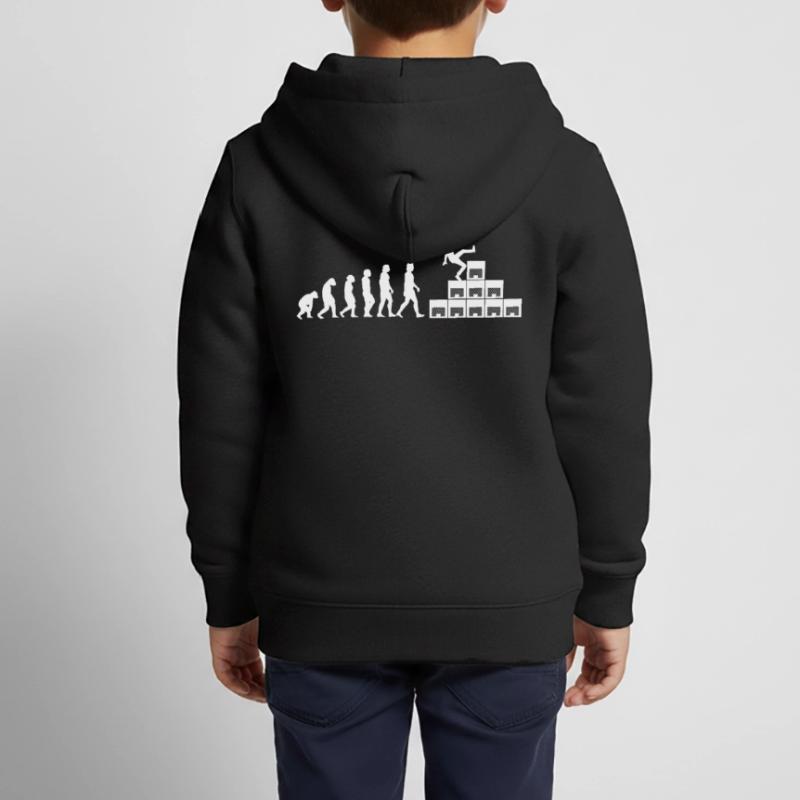 Défi de la caisse de lait : l’évolution du blanc Sweat Premium à capuche zippé enfant bio