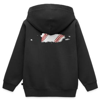 Puerto Rico (USA) | echter Baseball | Landkarte - Kinder Premium Organic Zip Hoodie - Schwarz - Hinten - AI Model Kid Male (0cm)