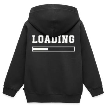 Chargement - Sweat Premium à capuche zippé enfant bio - noir - Dos - AI Model Kid Male (0cm)