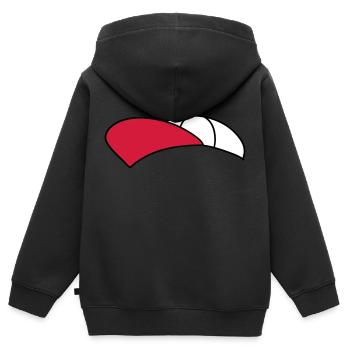 kappe hut muetze capy kopfbedeckung cool design cl - Kinder Premium Organic Zip Hoodie - Schwarz - Hinten - AI Model Kid Male (0cm)