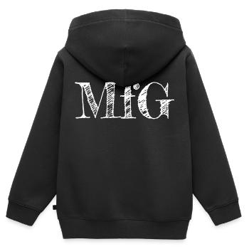Mit freundlichen Grüßen - Kinder Premium Organic Zip Hoodie - Schwarz - Hinten - AI Model Kid Male (0cm)