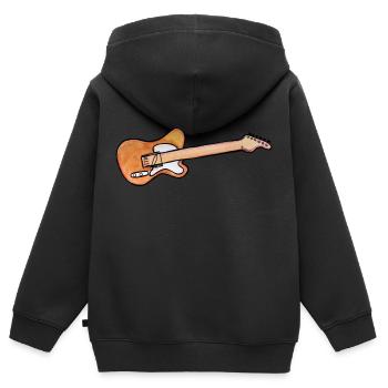 Electric Guitar - Kids Premium Organic Zip-up Hoodie - black - Back - AI Model Kid Male (0cm)