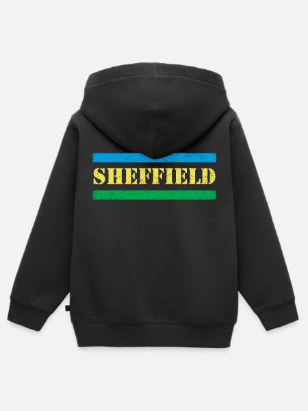 Sheffield - Kinder Premium Organic Zip Hoodie - Schwarz