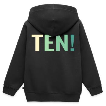 10. Geburtstag Geschenk Sohn Tochter - Kinder Premium Organic Zip Hoodie - Schwarz - Hinten - AI Model Kid Male (0cm)