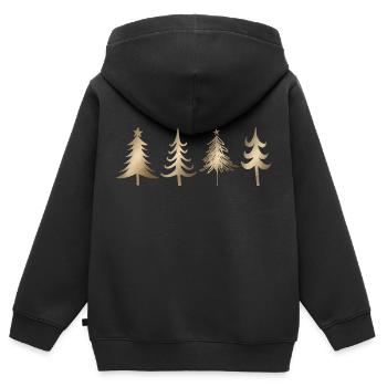 Tannenbäumchen - Kinder Premium Organic Zip Hoodie - Schwarz - Hinten - AI Model Kid Male (0cm)