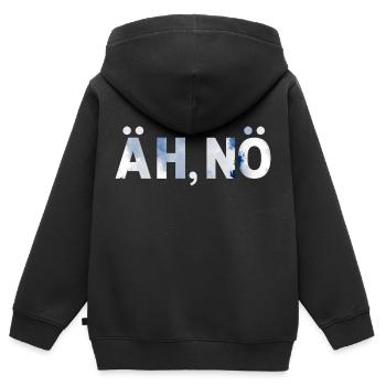 Äh, nö. Äh nö. Einfach nein. Nix. No. - Kinder Premium Organic Zip Hoodie - Schwarz - Hinten - AI Model Kid Male (0cm)