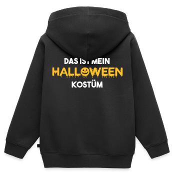 Das ist mein HALLOWEEN Kostüm lustige Geschenkidee - Kinder Premium Organic Zip Hoodie - Schwarz - Hinten - AI Model Kid Male (0cm)