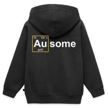 Chimie chimique - Sweat Premium à capuche zippé enfant bio - noir - Dos - AI Model Kid Male (0cm)