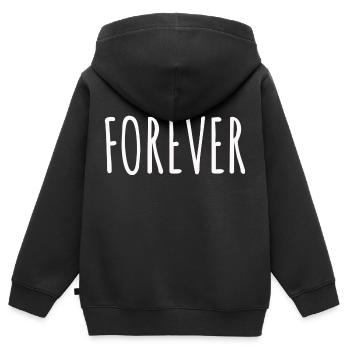 Tshirt Forever, T-Shirt forever, für immer - Kinder Premium Organic Zip Hoodie - Schwarz - Hinten - AI Model Kid Male (0cm)