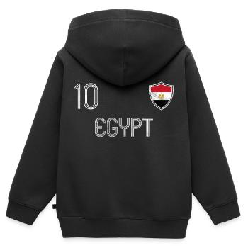 Ägypten Fußball Mannschaft - Kinder Premium Organic Zip Hoodie - Schwarz - Hinten - AI Model Kid Male (0cm)