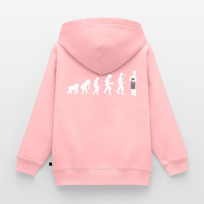 chef cuisiner Evolution Sweat Premium à capuche zippé enfant bio
