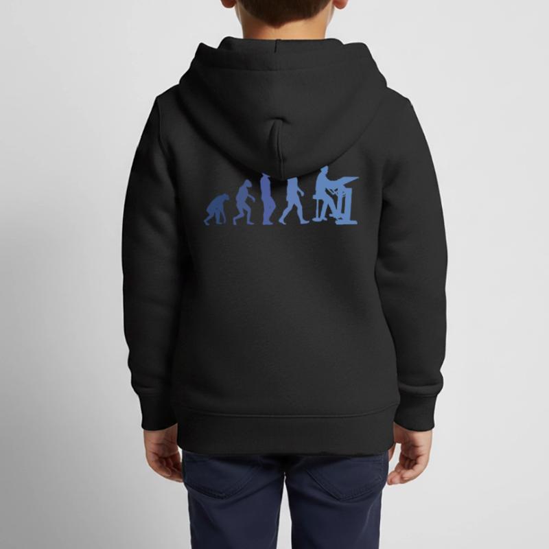 Draughtsman Evolution Client Architect Construction Manager Kids Premium Organic Zip-up Hoodie